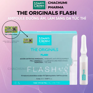 Martiderm the originals flash ampoule dưỡng ẩm, làm sáng da & giảm mệt mỏi tức thì (hộp 5 ống)