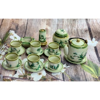 Bộ ấm chén vẽ tay dáng vại to nhiều họa tiết, dung tích 500ml, 600ml - Gốm sứ Bát Tràng - Gốm Việt