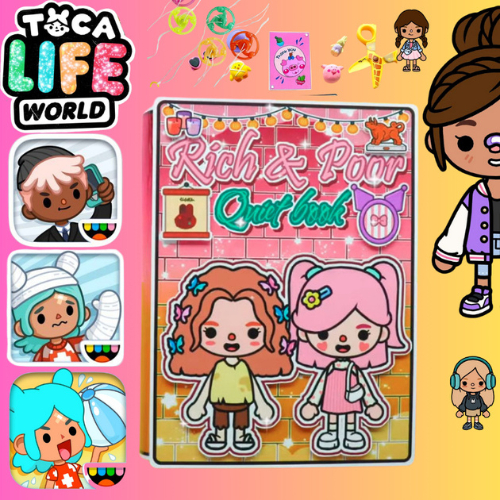 Toca Life World Bộ Sách Giấy Toca Boca DIY Yên Tĩnh Cho Nhà Búp Bê búp bê giấy ngôi nhà búp bê nhà búp bê giấy tocaboca2