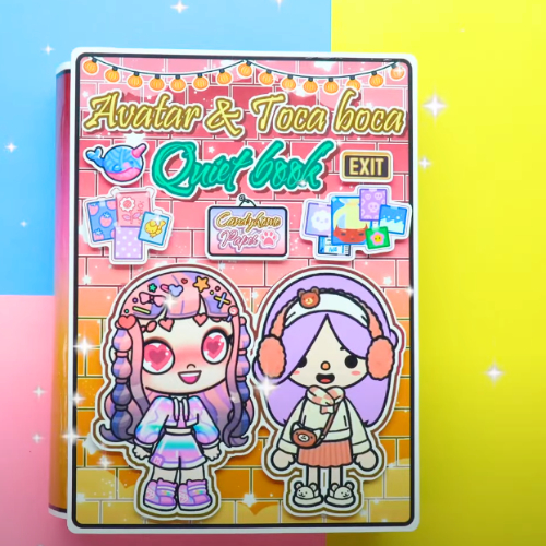 Toca Life World Bộ Sách Giấy Toca Boca DIY Yên Tĩnh Cho Nhà Búp Bê búp bê giấy ngôi nhà búp bê nhà búp bê giấy tocaboca2