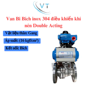 Van Bi Bích 3PC CF8 điều khiển khí nén Double Acting thương Hiệu KST