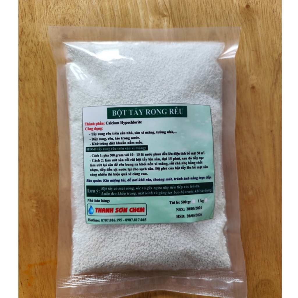 Gói 500gr Bột Tẩy Rong Rêu Sân Xi Măng Loại Thông Dụng - Sạch Nhanh Sau ...