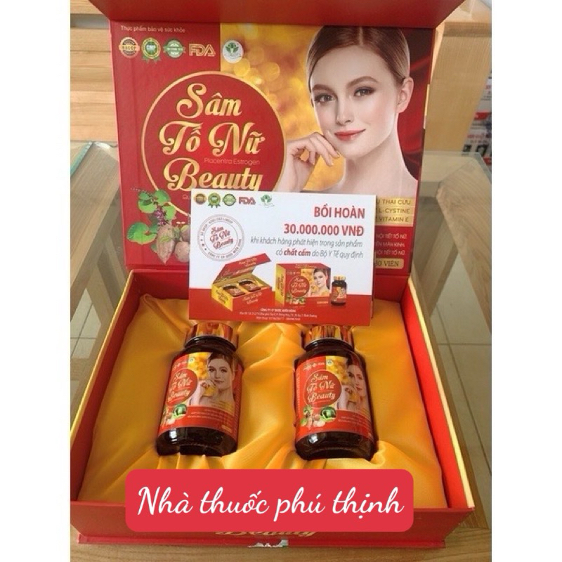 ✅(chính hãng) Sâm tố nữ beauty hộp 2 lọ 60 viên,date mới