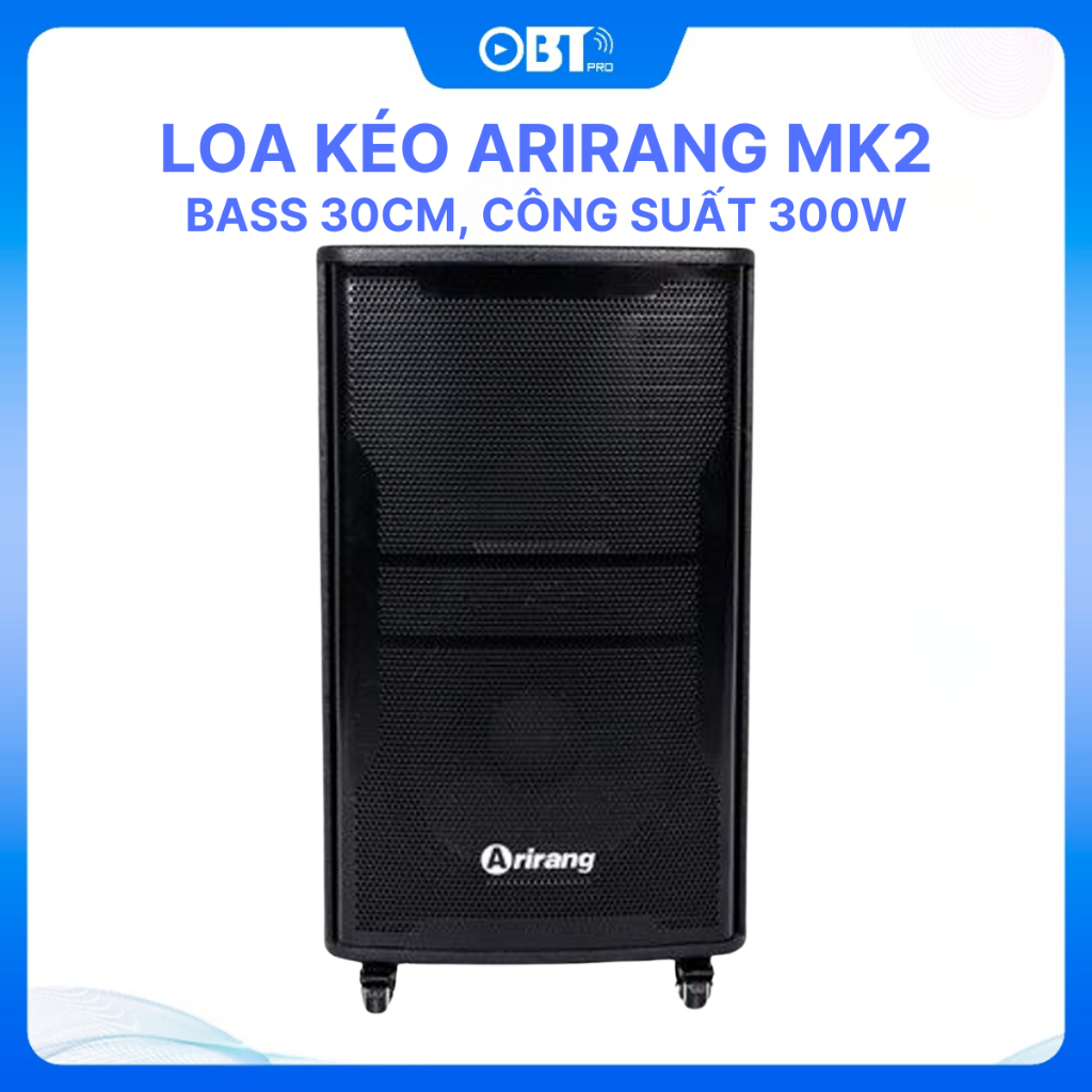 Loa kéo Arirang MK2, bass 30cm, công suất 300w kèm 2 micro không ...