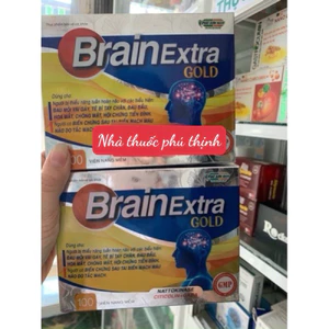 hoạt huyết dưỡng não Brain extra gold, hộp 100v, (hàng loại 1, chuẩn, date mới nhất)