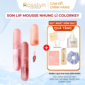 COLORKEY Son Môi Colorkey Lip Mousse Lip Mud Màu Nhung Mờ Xinh Xắn 2g Chính hãng Rosslyn Beauty
