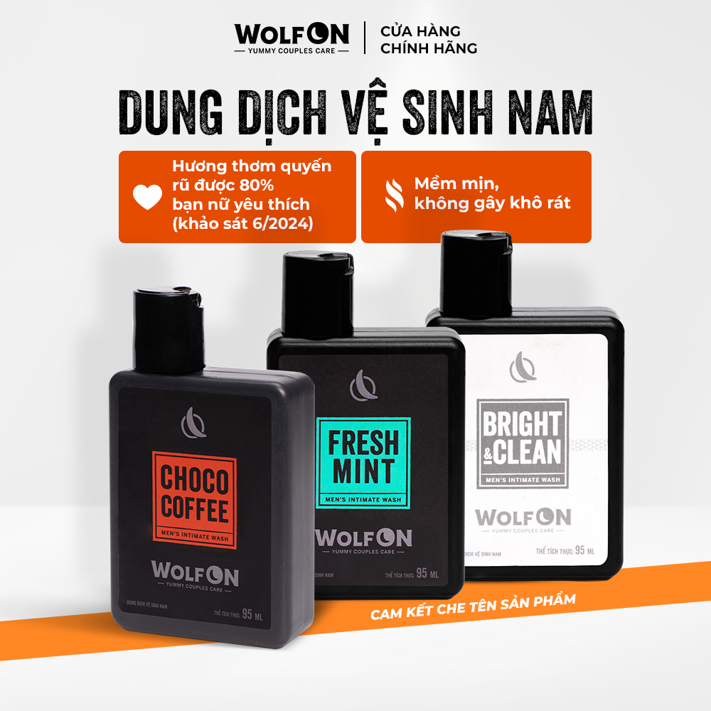 Ảnh Dung Dịch Vệ Sinh Nam Giới Wolf ON Hương Thơm Nam Tính Khử Mùi Sạch Khuẩn 95ml 1