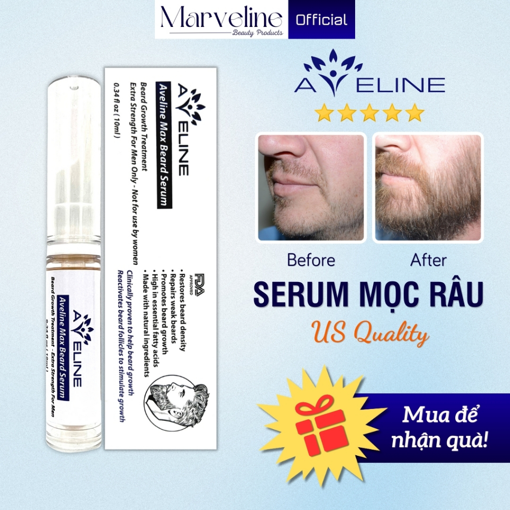 Serum mọc râu Aveline kích thích tăng trưởng râu của Mỹ khẳng định nét ...