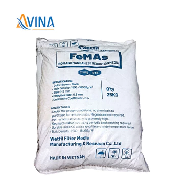 Bao 25kg cát mangan FeMas lọc nước- vật liệu lọc nước chuyên dụng để khử sắt, mangan có trong nước