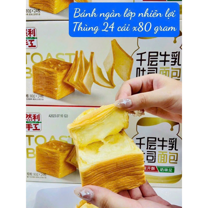 sỉ thùng 24 bánh ngàn lớp nhiên lợi mini 80gam