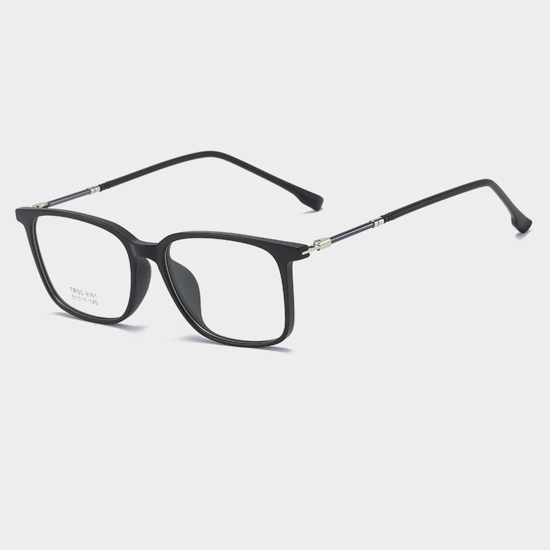 Gọng kính cận nữ nam vuông nhẹ nhàng thời trang công sở năng động thay được tròng cận 8161