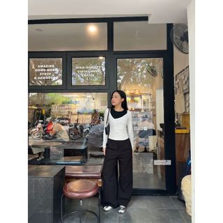 Quần tây suông trơn dài ống rộng nữ MAXINE nhiennhienvintage NQT00002
