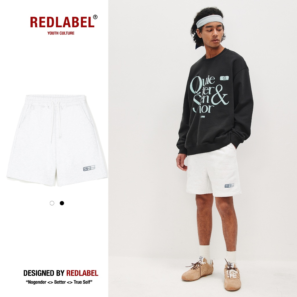 Quần Đùi Short In Họa Tiết 888 Cá Tính Cao Cấp, Quần Thun Nỉ REDLABEL Dày Dặn Có Túi Kết Hợp Dây Rút