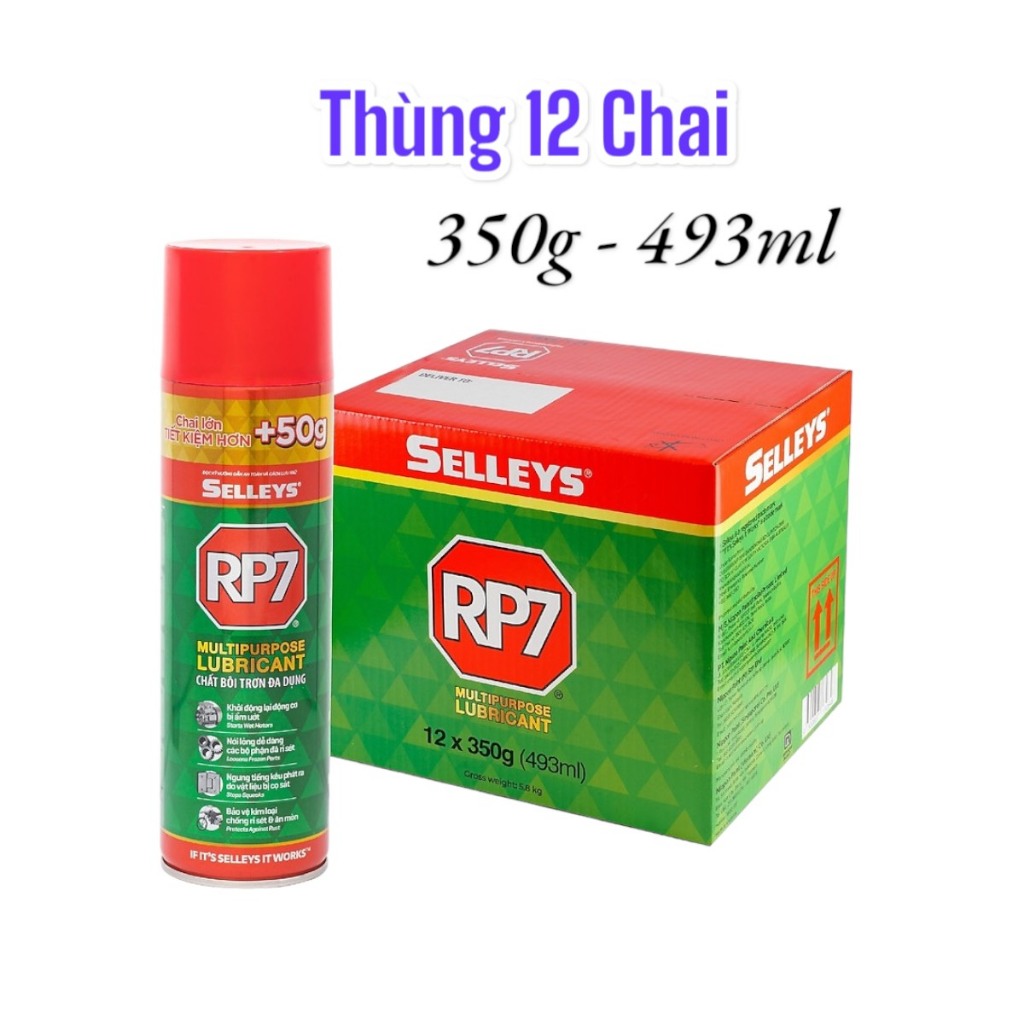 Thùng 12 Chai RP7 350g 493ml (chai to) Dầu Chống Rỉ Sét và Bôi Trơn Đa ...