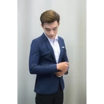 Áo vest nam body kiểu Hàn Quốc đơn giản phong cách may 3 lớp đệm ngực độn vai tặng cà vạt đen và hộp đựng làm quà — ảnh 3