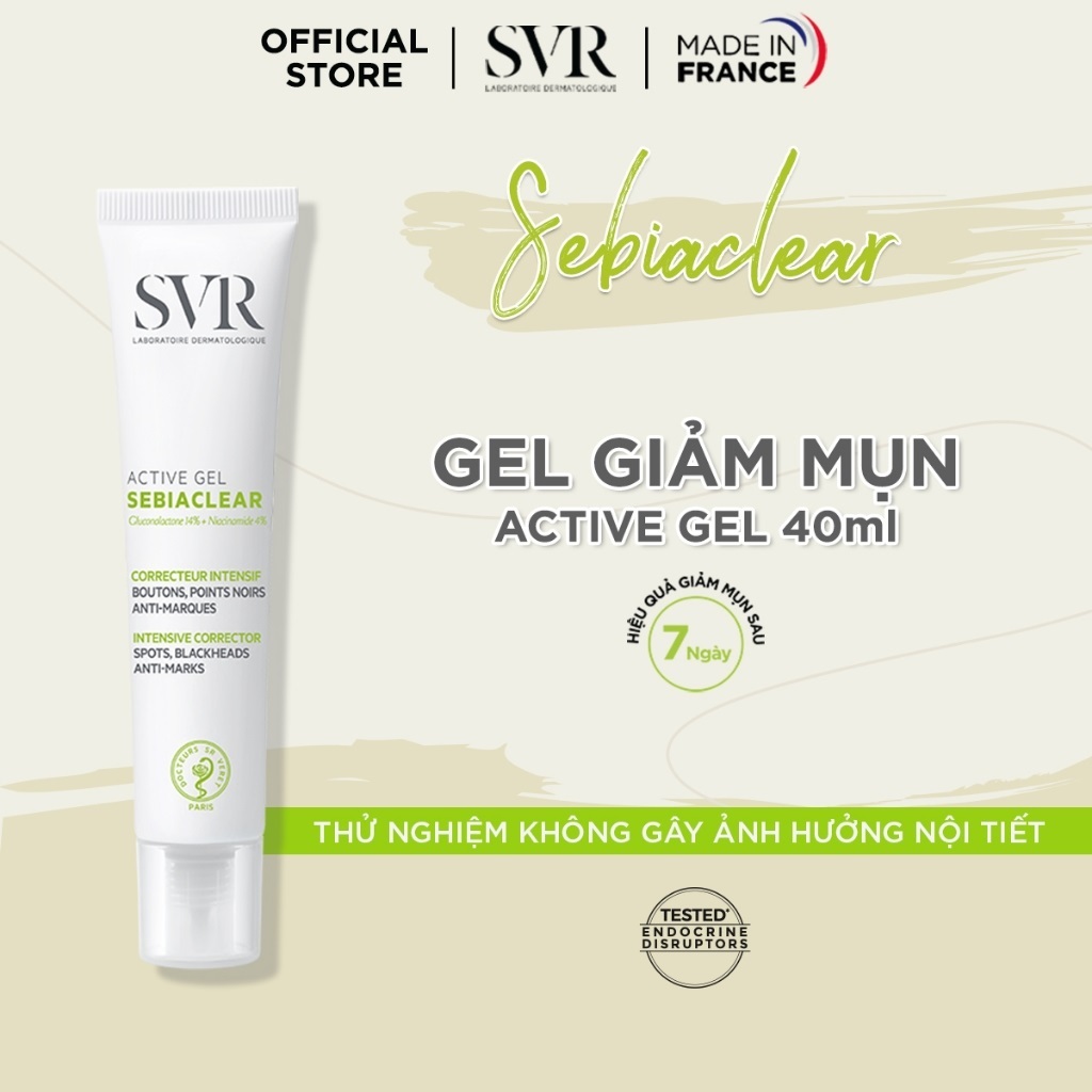 Ảnh Gel dưỡng giảm mụn ngừa thâm SVR Sebiaclear Active Gel 40ml 1