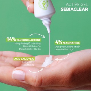 Gel dưỡng giảm mụn SVR Sebiaclear Active Gel 40ml