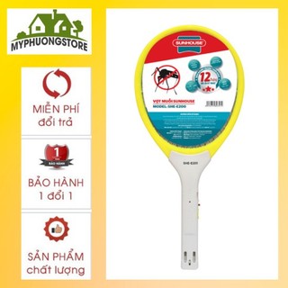 Vợt Muỗi SUNHOUSE E200 nhựa ABS công suất cực mạnh cao cấp chính hãng