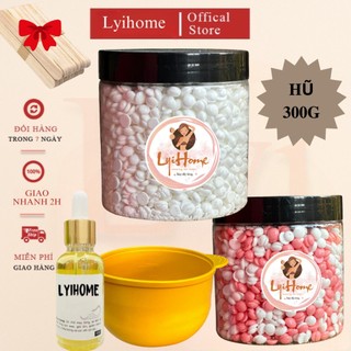[COMBO CƠ BẢN] Hũ 300g sáp wax lông cap cấp sữa dừa lyihome, sáp wax lông nóng chất dẻo bám lông tốt