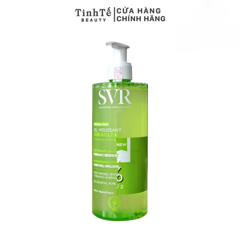 Ảnh Sữa rửa mặt chứa PHA dành cho da hỗn hợp, da dầu mụn SVR Sebiaclear Gel Moussant 400ml 2