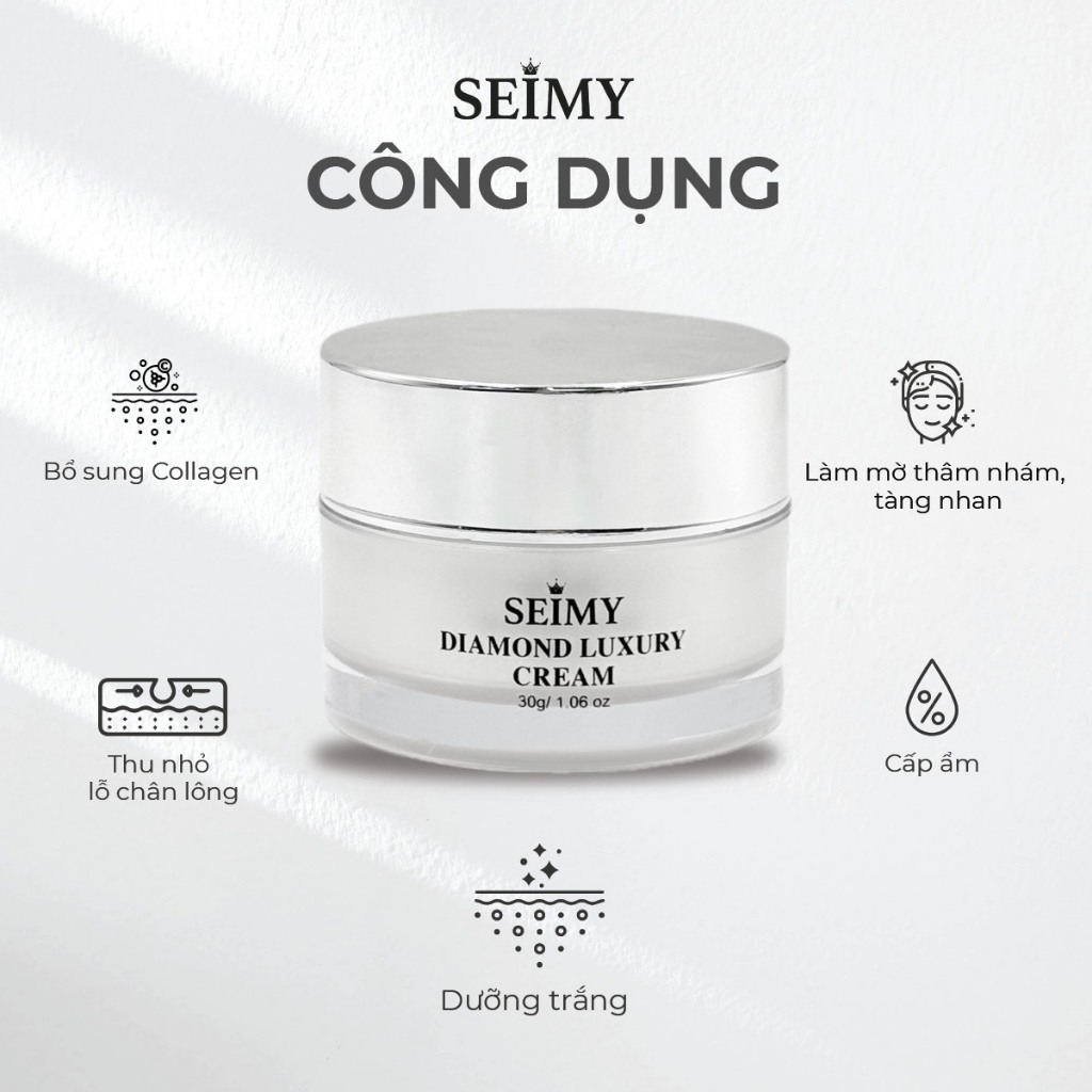 Ảnh Kem dưỡng da mặt nhau thai SEIMY - Diamond Luxury Cream 30g 4