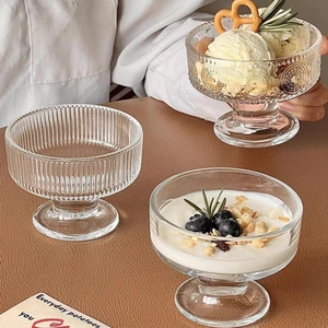[ COMBO GIÁ RẺ ] 6 Ly Kem Thủy Tinh Siêu Dày, Chuyên Dùng Để Đựng Kem, Decor Quán Siêu Đẹp, Dung Tích 200ml & 220ml