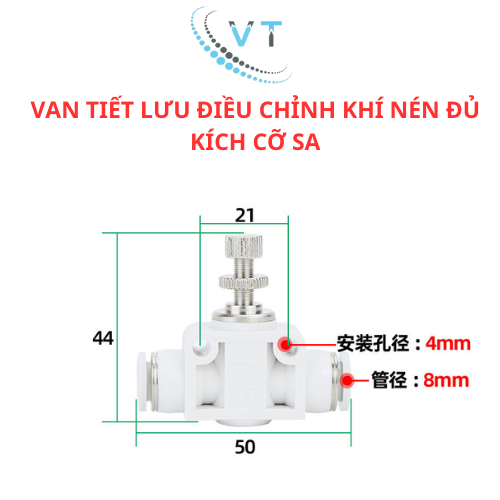 VAN TIẾT LƯU ĐIỀU CHỈNH KHÍ NÉN ĐỦ KÍCH CỠ SA