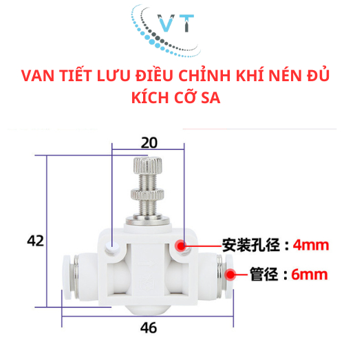 VAN TIẾT LƯU ĐIỀU CHỈNH KHÍ NÉN ĐỦ KÍCH CỠ SA