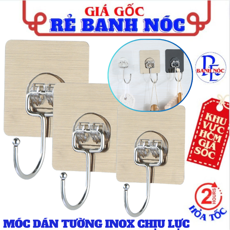 10 Móc Dán Tường Inox 304 Chịu Lực Siêu Dính Treo Đồ, Vật Dụng Đa Năng ...