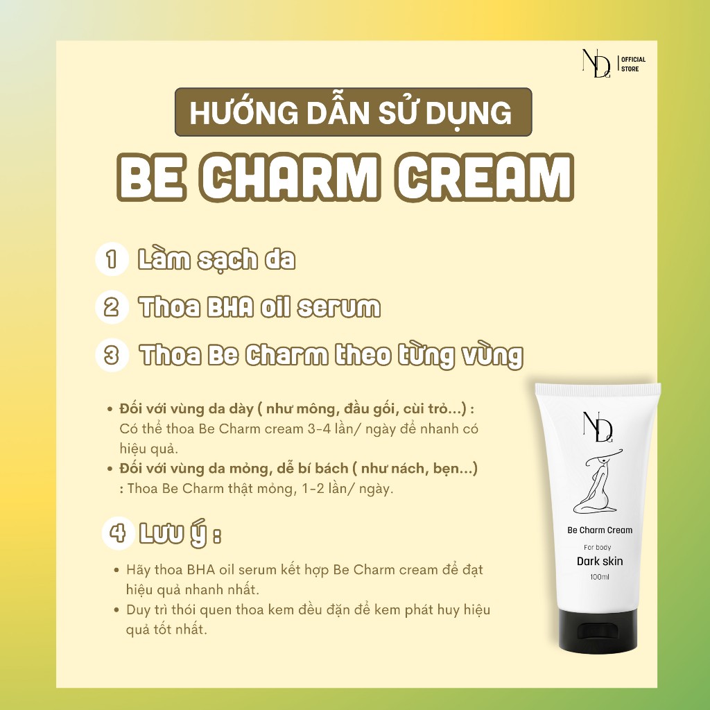 COMBO 3 TUÝP KEM GIẢM THÂM BE CHARM CREAM 100ML 6in1