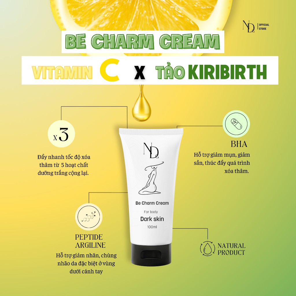 COMBO 3 TUÝP KEM GIẢM THÂM BE CHARM CREAM 100ML 6in1