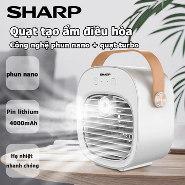 Sharp Quạt Điều Hoà Mini,Máy điều hòa mini làm mát không khí, máy điều hòa di động, cổng sạc usb，4000mAh，máy lạnh mini