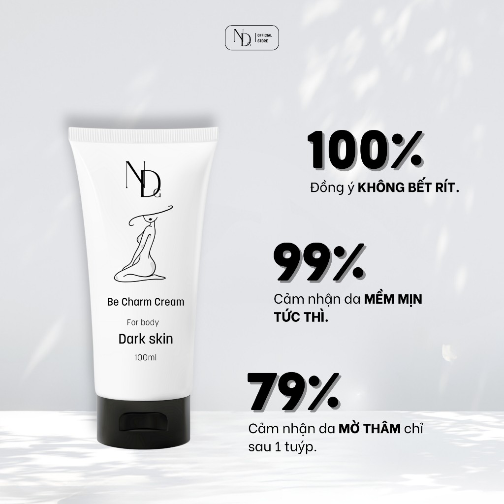 Kem Khử Thâm V3, Nách, Đầu Gối,... Be Charm Cream 100ml