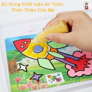 ĐỒ CHƠI TRANH CÁT TÔ MÀU CAO CẤP VỚI 36 LỌ MÀU 54 HÌNH VẼ AN TOÀN KHÔNG ĐỘC HẠI CHO BÉ THỎA SỨC SÁNG TẠO