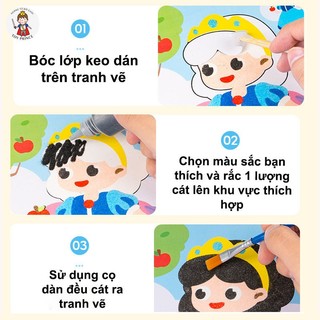ĐỒ CHƠI TRANH CÁT TÔ MÀU CAO CẤP VỚI 36 LỌ MÀU 54 HÌNH VẼ AN TOÀN KHÔNG ĐỘC HẠI CHO BÉ THỎA SỨC SÁNG TẠO