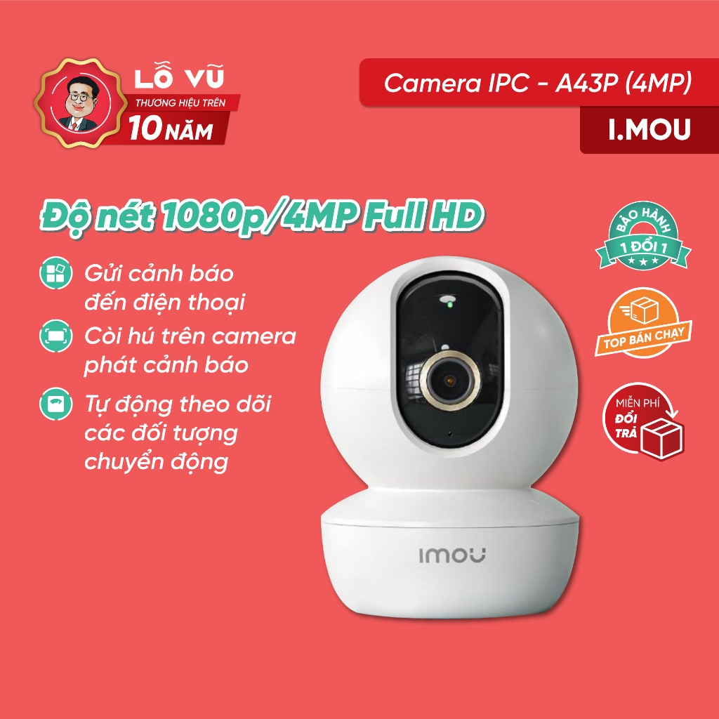 Camera an ninh I.MOU IPC - A43P (4MP), chống trộm, bảo hành chính hãng ...