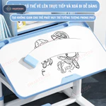 Bộ Bàn Học Chống Gù A16 PLUS Tặng Kèm Đèn Led 3 Chống Cận 3 Chế Độ, Giá Đỡ Chống Cằm, Bộ Bút Màu SmartKids — ảnh 3