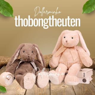 (có sẵn) Thỏ bông thêu tên theo yêu cầu, size 42cm làm quà tặng cho các bé và người yêu Dollar Minho