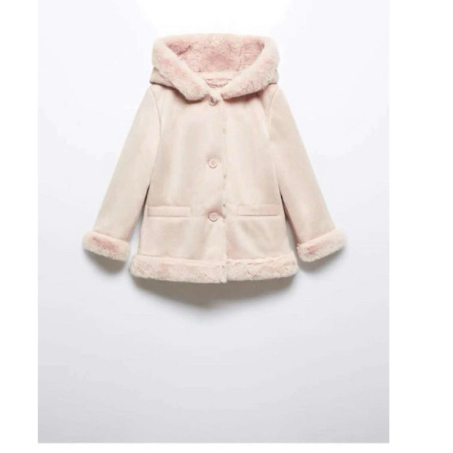 Áo khoác bé gái xuất dư C6702 lót lông hồng baby siêu xinh size 9m-5y (7-17kg) ấm mềm mùa đông