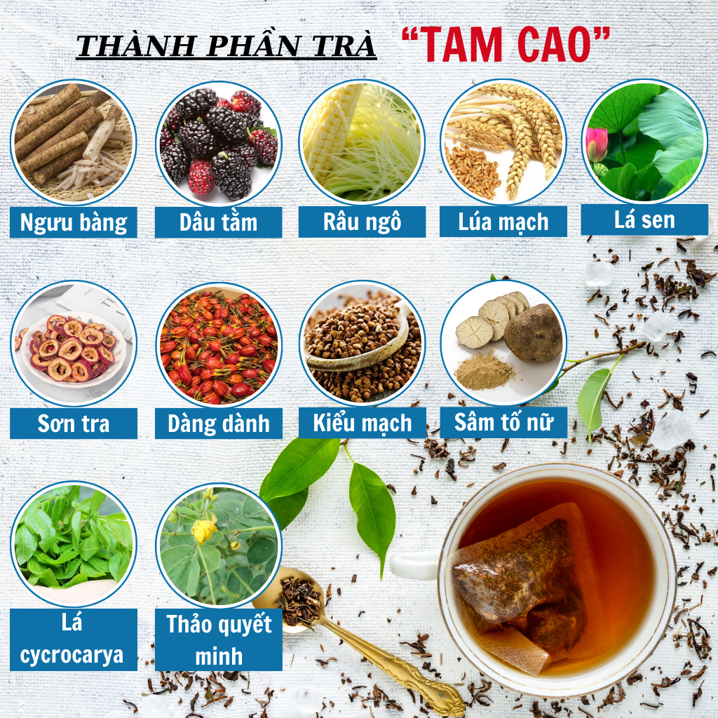 Trà thảo mộc CALEN hỗ trợ giảm mỡ máu,huyết áp cao,ngừa tiểu đường giúp cơ thể khỏe mạnh điều hòa khí huyết
