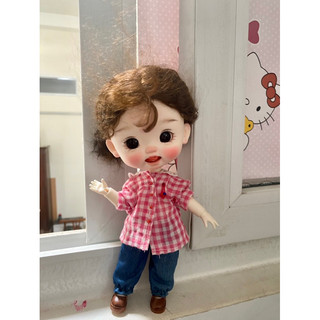 Set sơ mi hồng kèm quần jean dài size dian mập,cừu bé,6 nhỏ(size khác vui lòng ib shop)