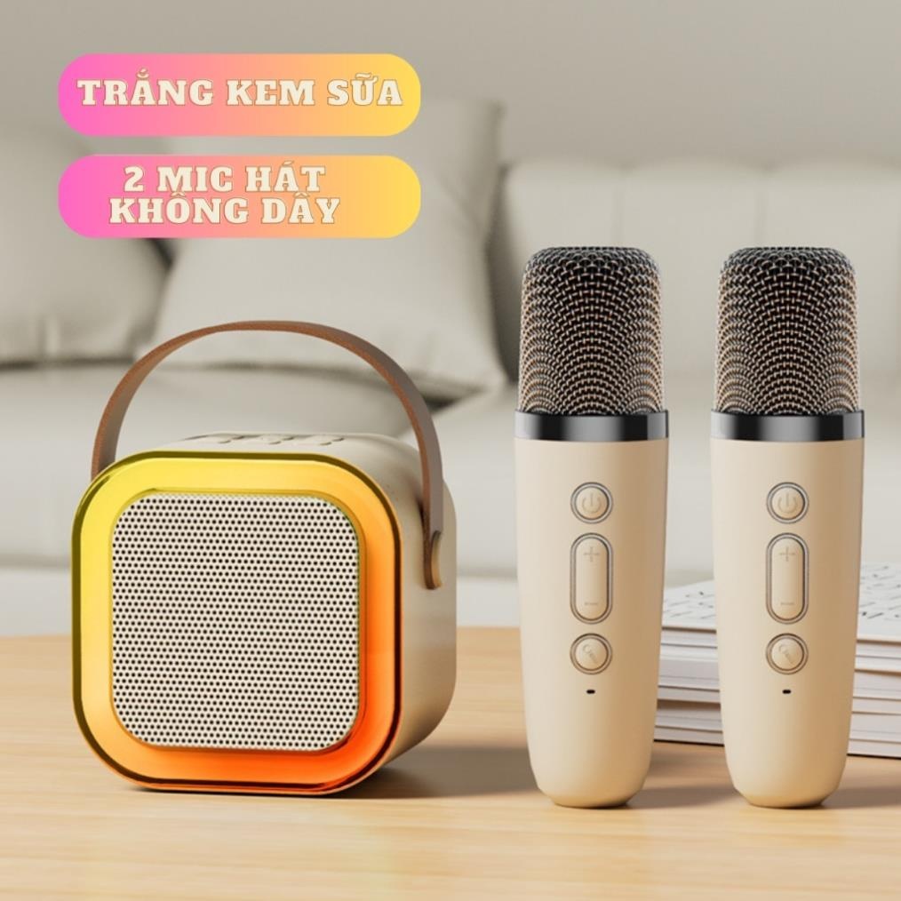Loa Bluetooth Karaoke Mini K12 kèm mic không dây công suất 10W