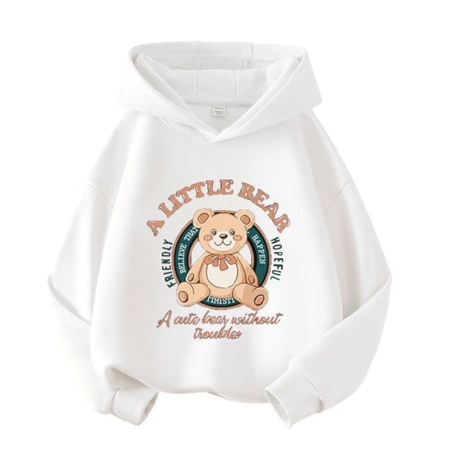 Áo hoodie trẻ em hình Gấu A LITTLE BEAR chất vải nỉ coton siêu ấm KIỂU CÁCH  hàn quốc từ 10-60kg (M 157)