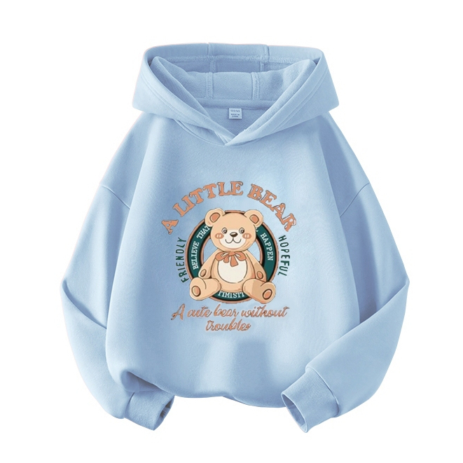 Áo hoodie trẻ em hình Gấu A LITTLE BEAR chất vải nỉ coton siêu ấm KIỂU CÁCH  hàn quốc từ 10-60kg (M 157)