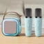 Loa Bluetooth mini karaoke K12 kèm 2 micro không dây
