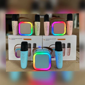 Loa Bluetooth mini karaoke K12 kèm 2 micro không dây