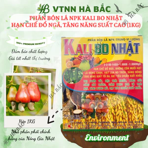 Phân Bón Lá NPK Kali Bo Nhật (hộp 1KG), hạn chế đỗ ngã, sáng bóng trái, tăng năng suất tối đa