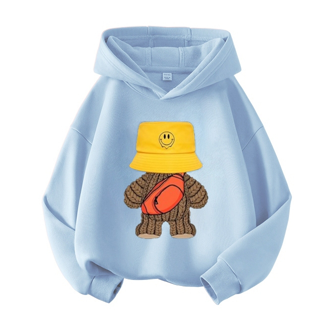 Áo hoodie trẻ em hình Gấu Túi Mũ chất vải nỉ coton siêu ấm cực đẹp fashion hàn quốc cho bé từ 10-60kg (M 82)