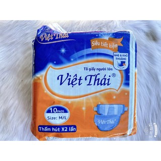 Tã Dán người già Việt Thái 10 miếng Size M/L từ 40 đến dưới 70kg cho người lớn tuổi, bệnh nhân,mẹ bỉm sau sinh