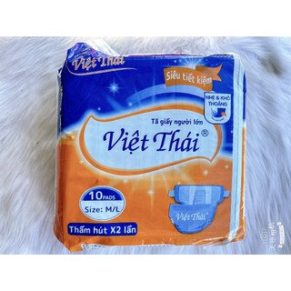 Tã Dán người già Việt Thái 10 miếng Size M/L từ 40 đến dưới 70kg cho người lớn tuổi, bệnh nhân,mẹ bỉm sau sinh